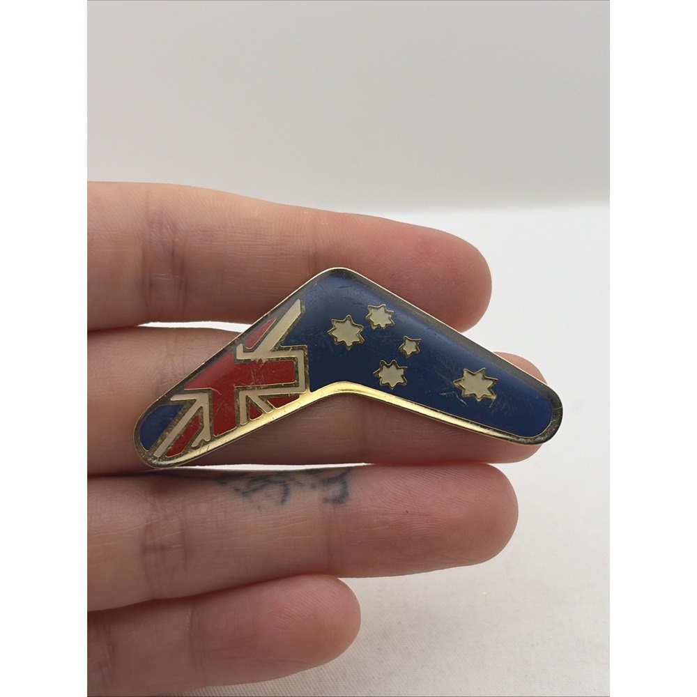 Australian Flag Boomerang Australia Lapel Hat Pin